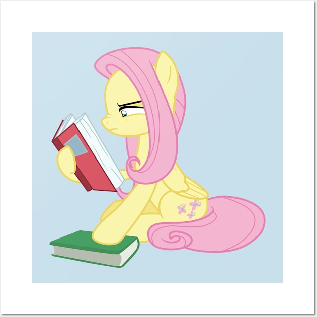 Fluttershy researching Wall Art by CloudyGlow